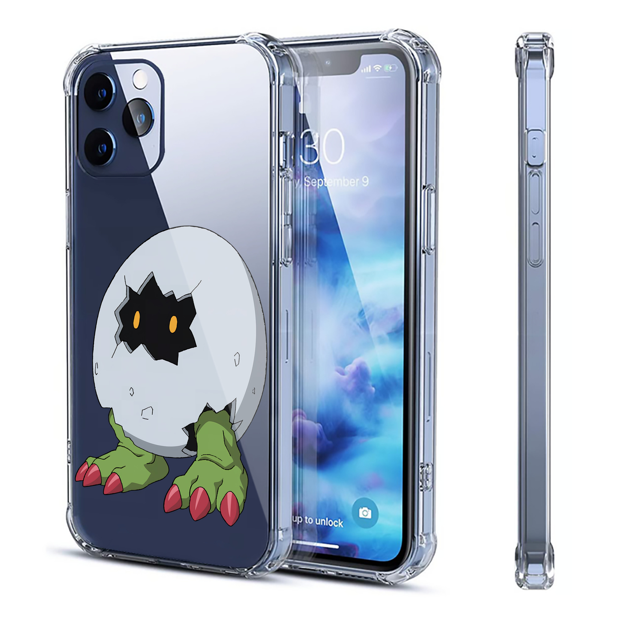 （画像用） Digimon デジタルモンスター/デジモン 【iPhone 12シリーズ対応】透明スマホケース（クリアソフトケース）
